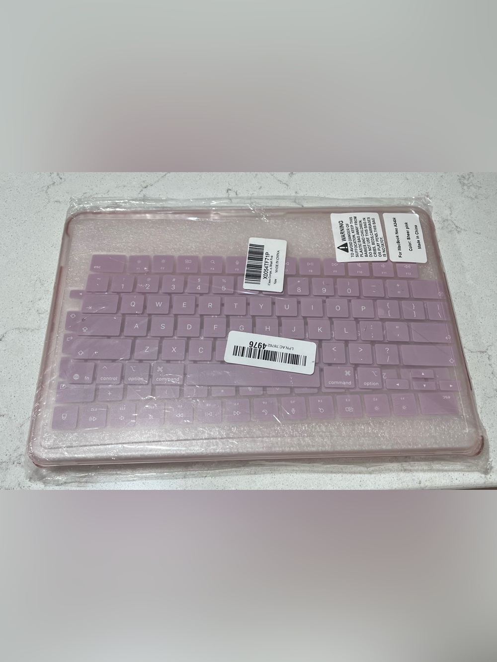 Sheet pink shell for MacBook Neo A3404 + keyboard stickers